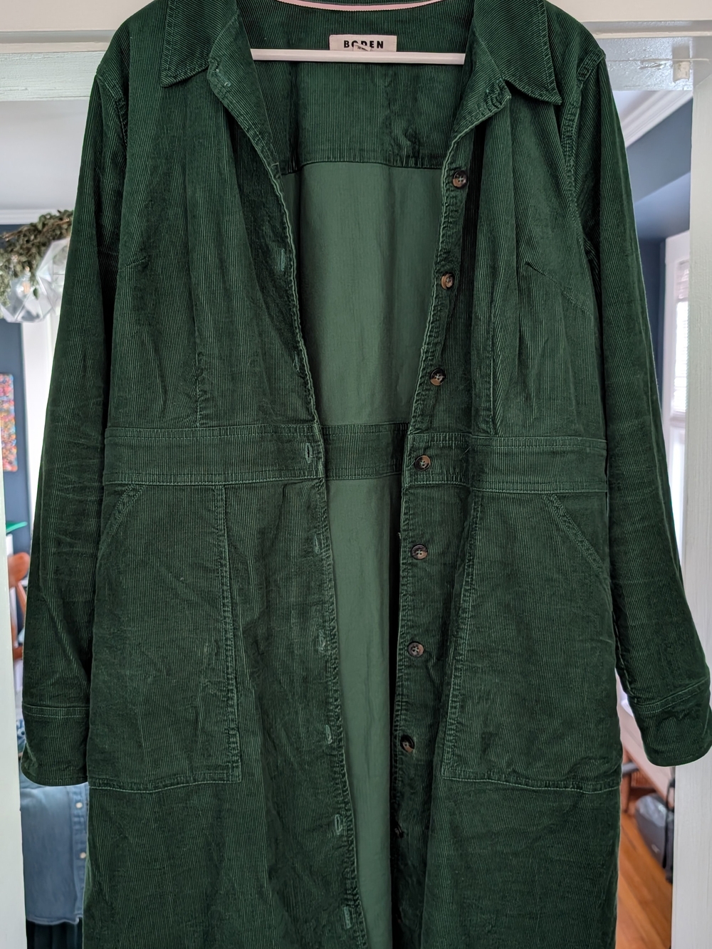 Boden Flora Cord Shirt Dress - Picture 2 of 8